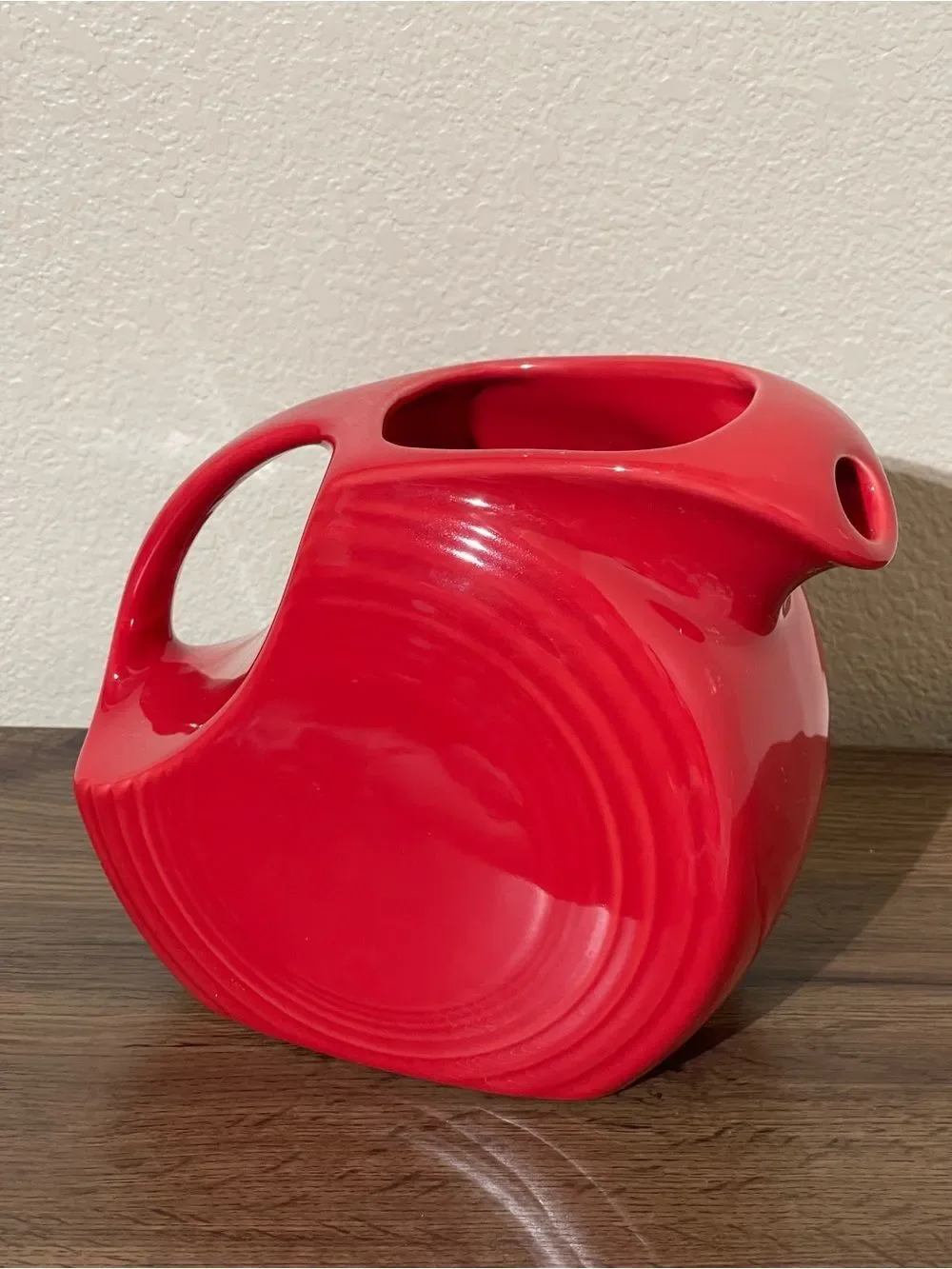 Fiesta Red Disc Pitcher Vase